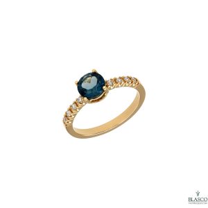 anillo topacio azul london blue diamantes novia pedida joyas region de murcia en blasco joyero taller joyeria en murcia