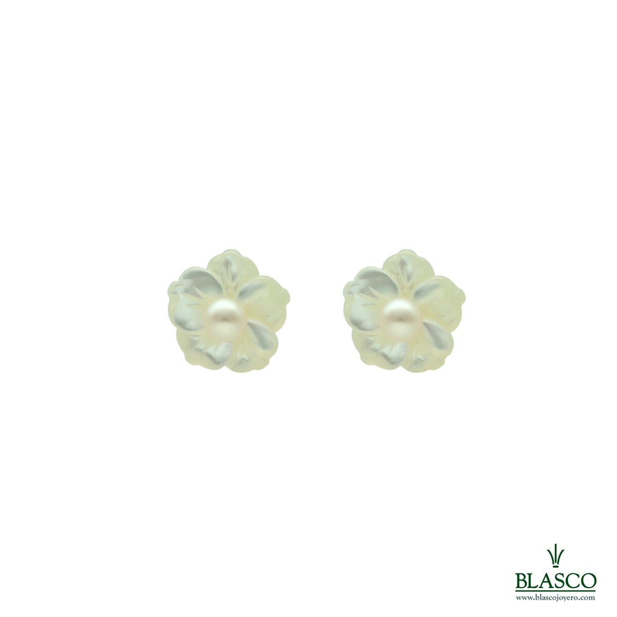 Pendientes, Flor, Turquesa, Joyeria, Joyería en Murcia, Blasco Joyero